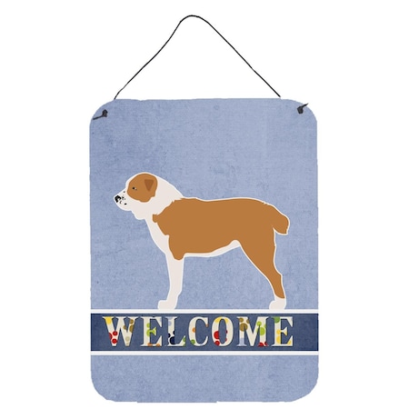 Carolines Treasures Central Asian Shepherd Dog Welcome Wall or Door Hanging Prints BB5532DS1216